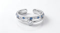 Double Band Sapphire Ear Cuff