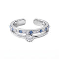 Ear Cuff Doble Banda Zafiro