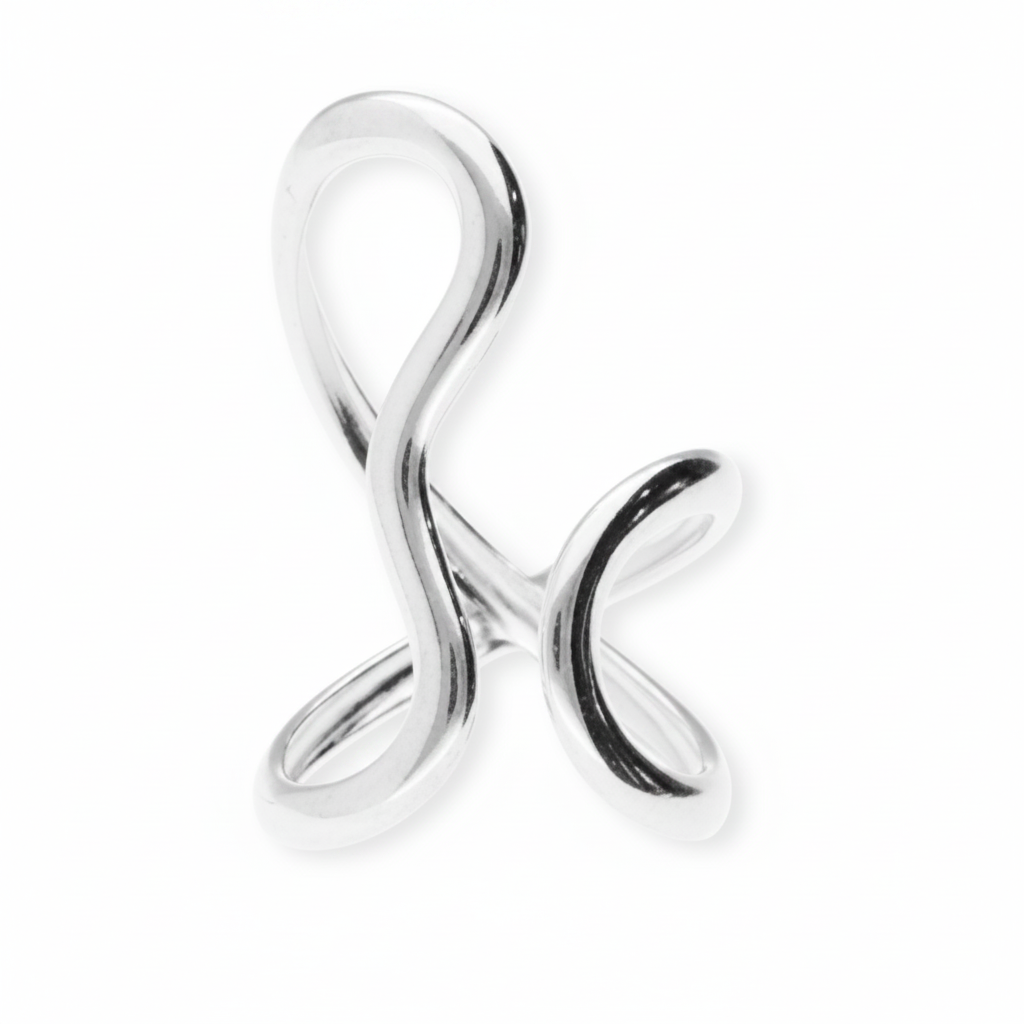 Anillo plateado nítido