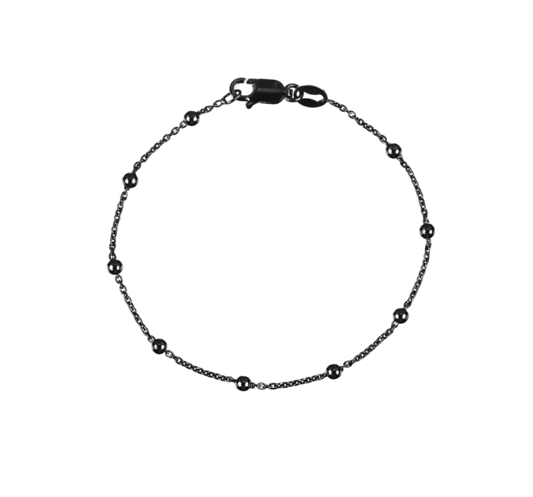 Ruthenium Beaded Bracelet
