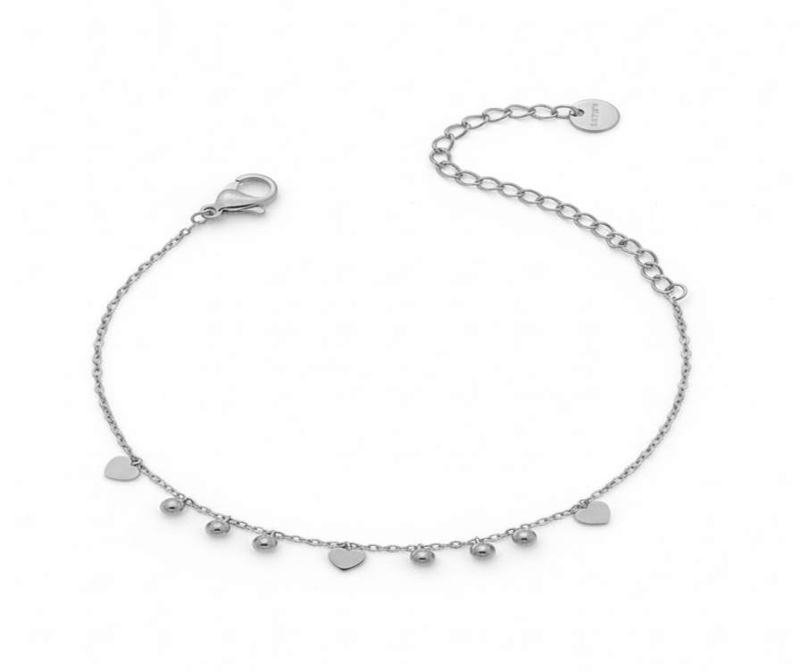 Beads and Hearts Bracelet