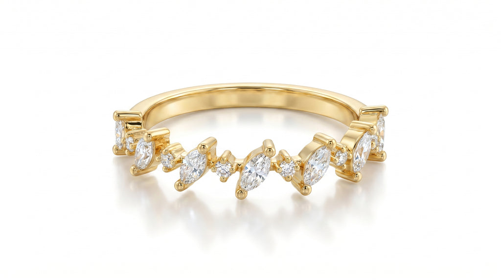 Anillo Circonita Baño Oro 18k