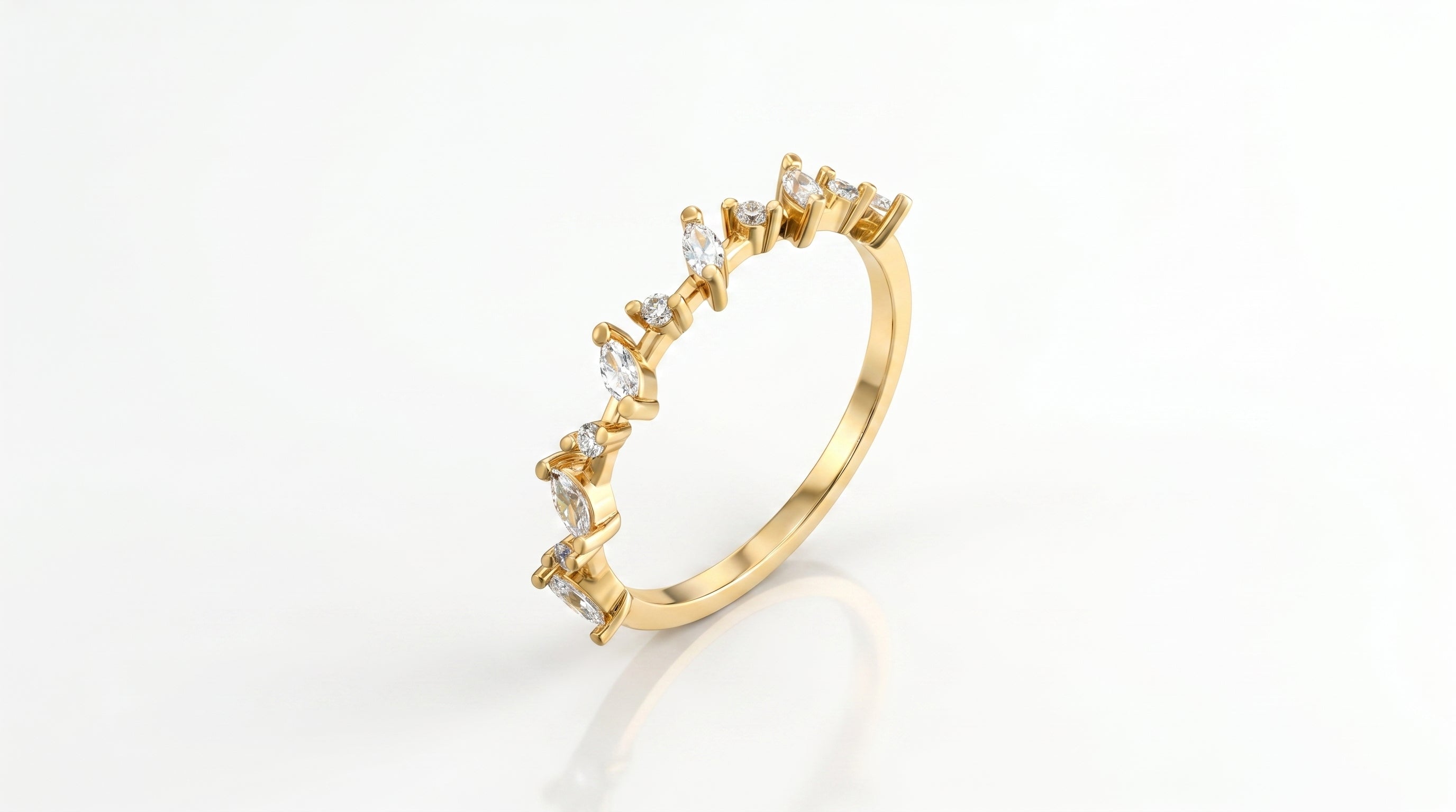 Anillo Circonita Baño Oro 18k