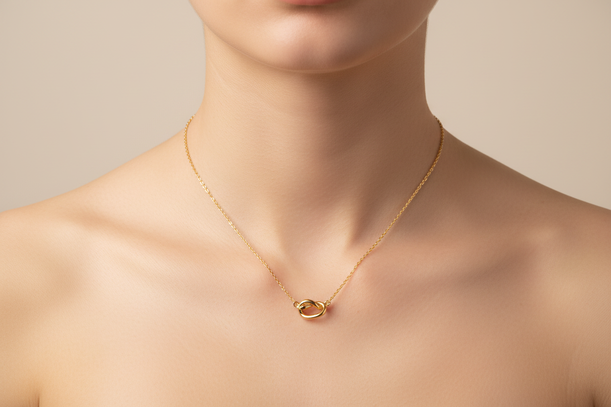 Collar Nudo con modelo