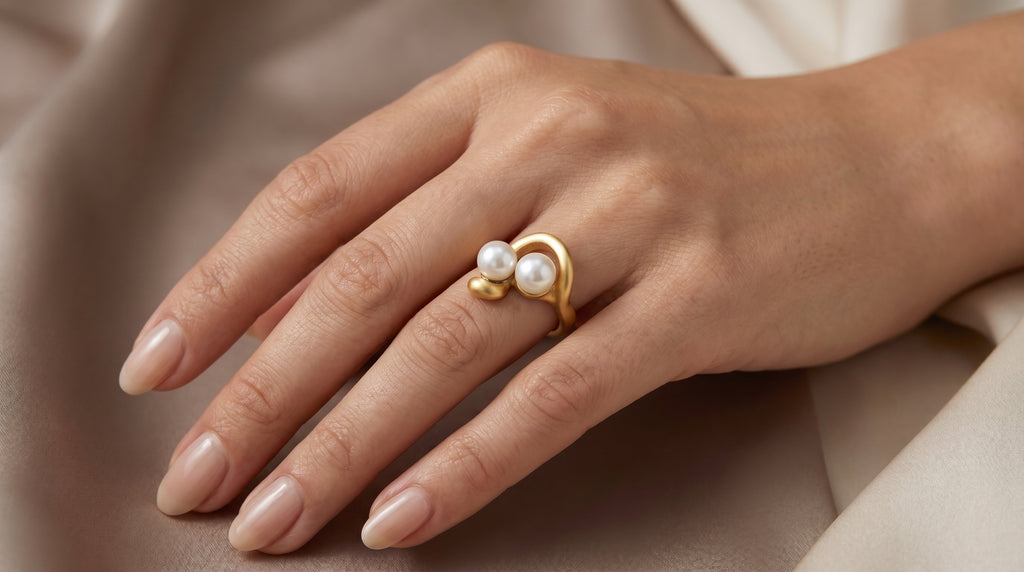 Anillo Doble Perla