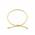 Pulsera cordón ajustable dorada