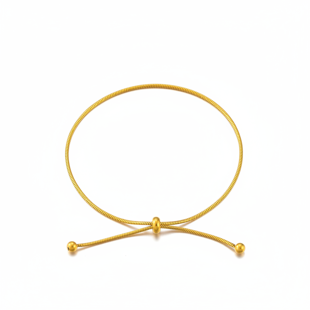 Pulsera cordón ajustable dorada
