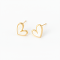Pendientes corazón blanco