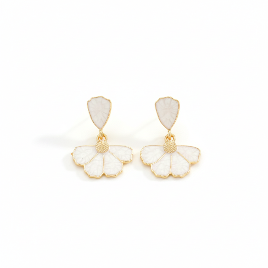 Pendientes flor colgante