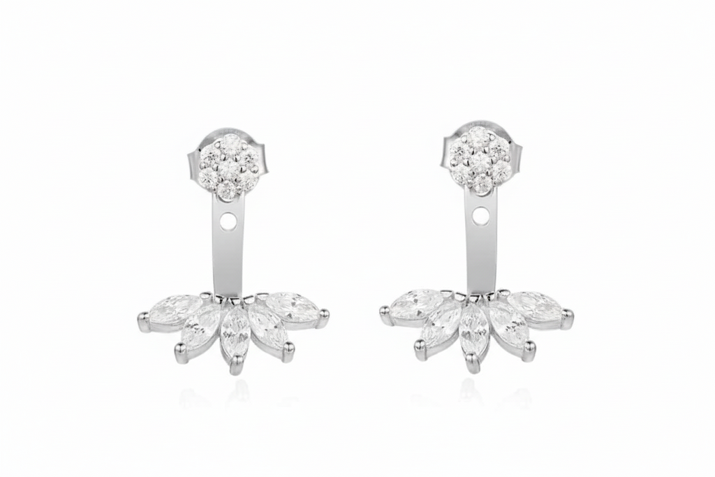 Pendientes Ear Jacket Circonitas