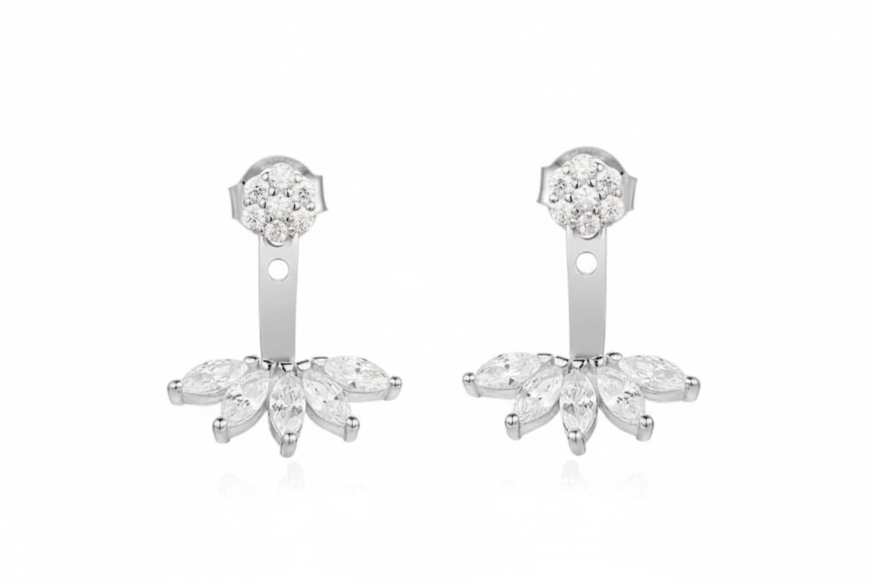 Pendientes Ear Jacket Circonitas