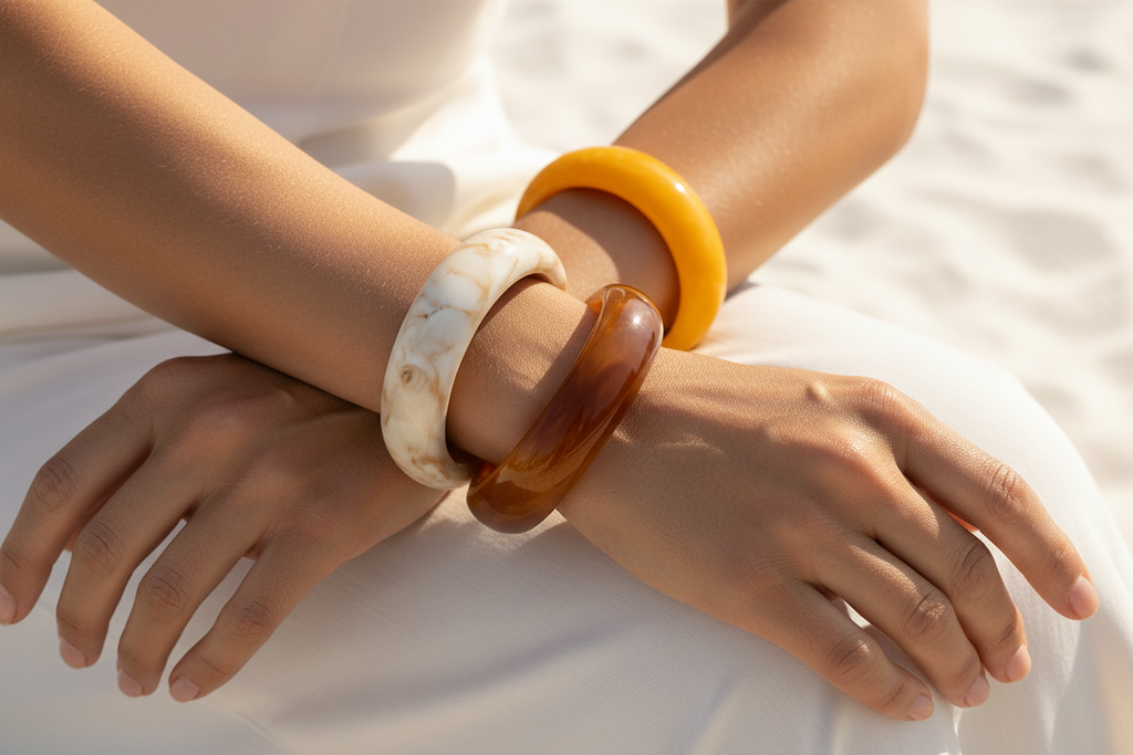 Pulseras Resina Mineral - modelo