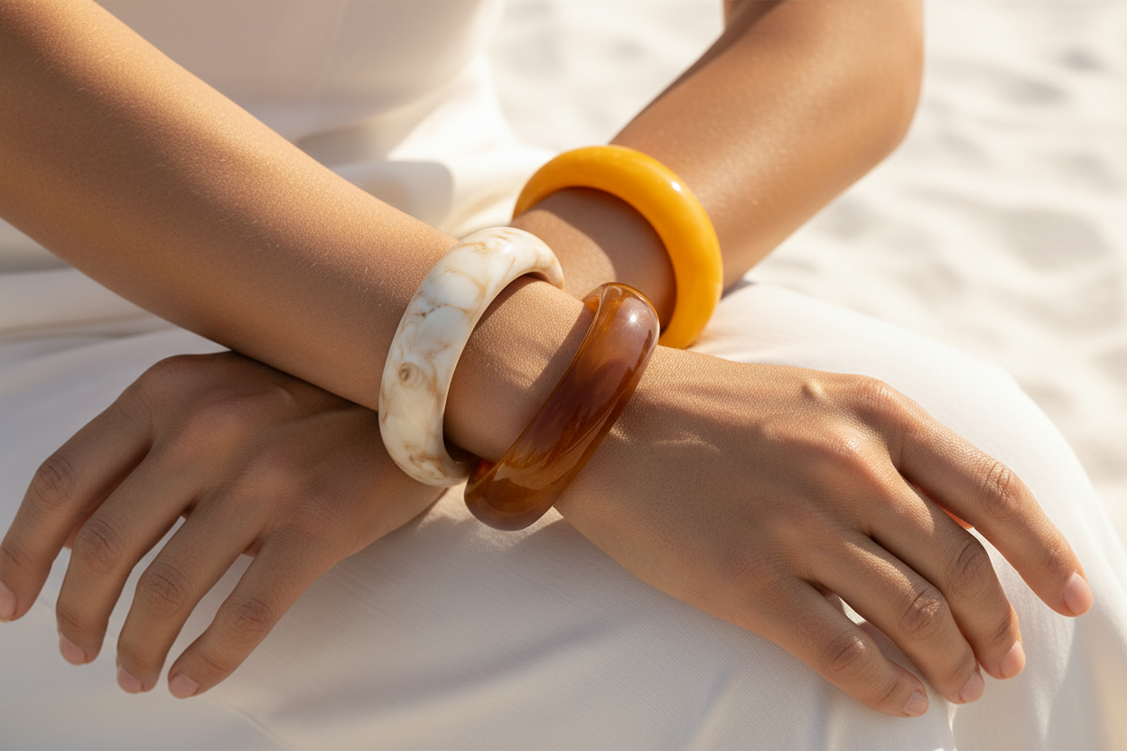 Pulseras Resina Mineral - modelo