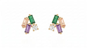 Pendientes Baguette Multicolor
