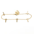 Pulsera Charms Barras Baño de Oro